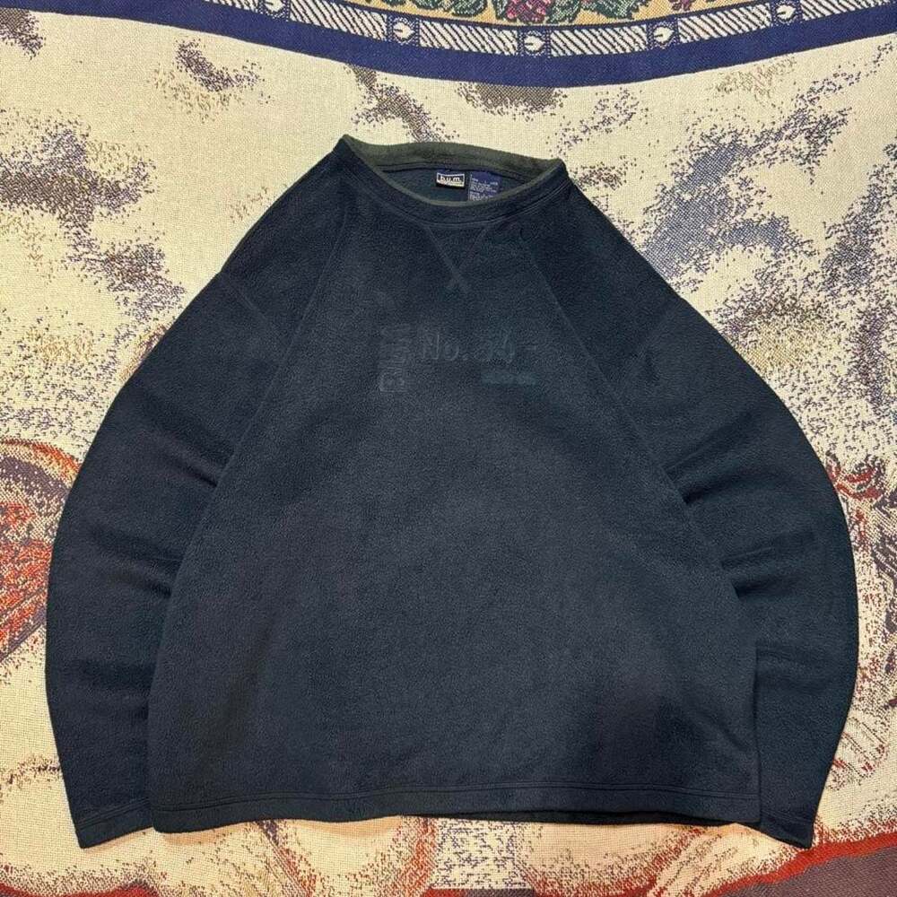 Vintage B.U.M. Equipment No. 54 Fleece Crewneck Sweatshirt Navy Blue